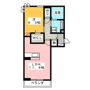 セジュール・ヒロ【1階】の間取り