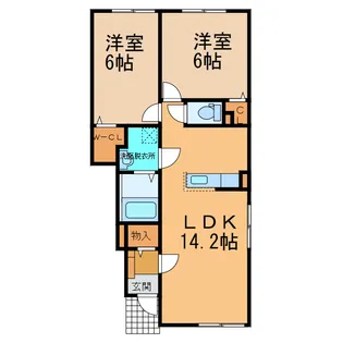 プリムローズII【1階】の間取り