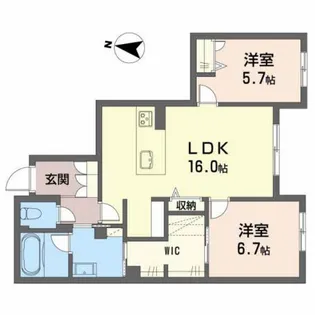 ベルフィオーレ【1階】の間取り