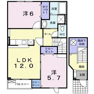 フォレストウィズダム【2階】の間取り