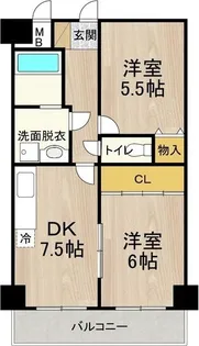 デイグラン長居公園【4階】の間取り