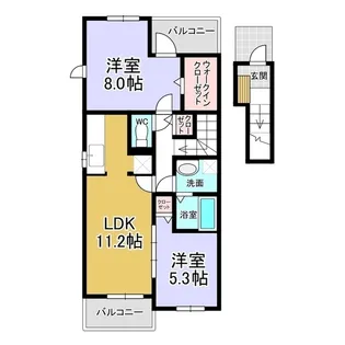 ラナナス【2階】の間取り