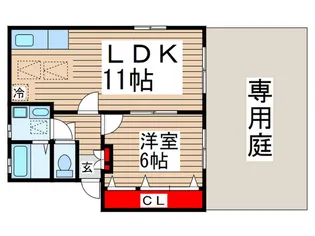 ホ-ムベ-ス新柏【1階】の間取り