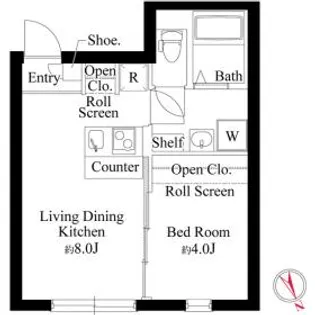 レガーロ上野松が谷【2階】の間取り