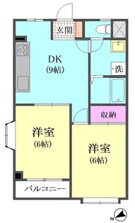 ドミール鹿島【1階】の間取り