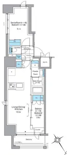 ルフォンプログレ横浜関内【9階】の間取り