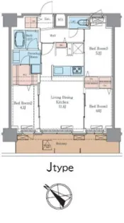 LUXENA+PAWS南行徳【6階】の間取り