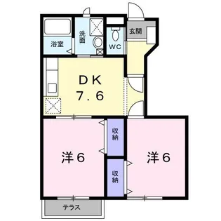 メゾン・アヴェニールB【1階】の間取り