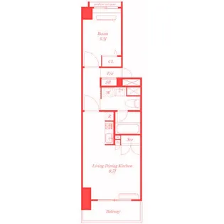 コスモシティ横浜石川町【11階】の間取り