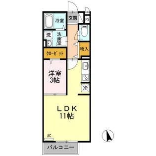 ソル・セレッソII【2階】の間取り
