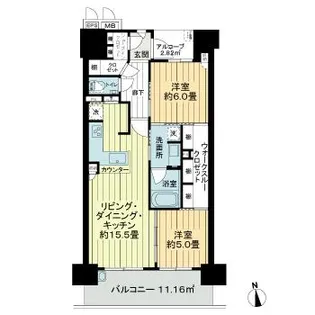 サーパス東武宇都宮ウエストスクエア【10階】の間取り
