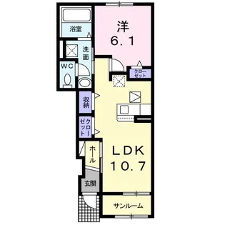 カルセドニー【1階】の間取り