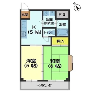 ハイツ茶屋町【2階】の間取り