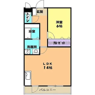 フェリス昇利【2階】の間取り