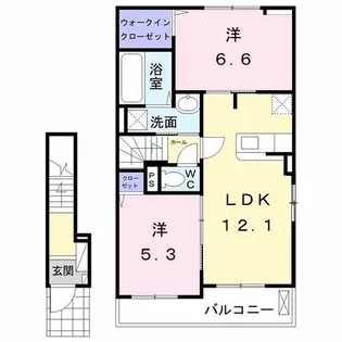 ラフレシー・ルタン III【2階】の間取り