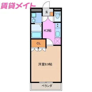 ラポール和田【1階】の間取り