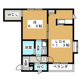エクラージュ B【1階】の間取り