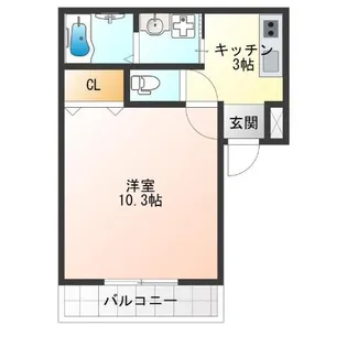 フジパレス西加賀屋ノース【3階】の間取り