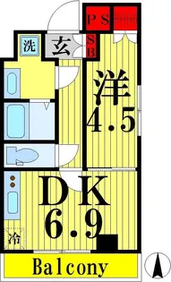 ラヴィエ―ル カメアリ【2階】の間取り