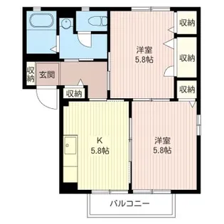 ウヴェール・メゾン安塚B【2階】の間取り