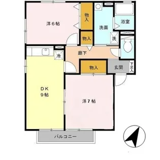 クレールハイム【1階】の間取り
