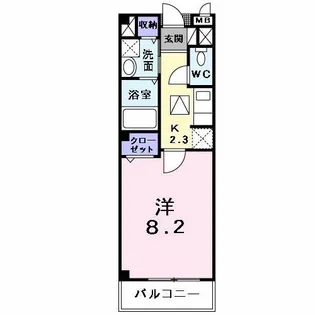 リュミエール アッシュ【1階】の間取り