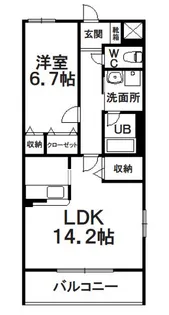 フォルク本宮【1階】の間取り