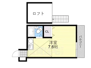 フラッツ郡山【1階】の間取り
