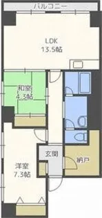 FUJIビル平岸【2階】の間取り