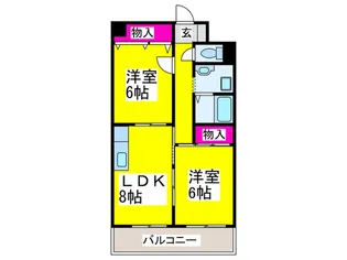 シャルム香ヶ丘【3階】の間取り