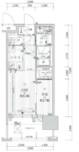グランフォーレプライム大濠南【6階】の間取り