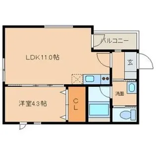 Haqua Sakou【1階】の間取り