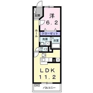 ソレイユカヤノV【1階】の間取り