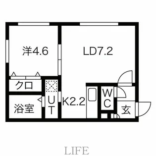アール栄通【1階】の間取り