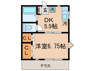 グリ-ンハイツ【1階】の間取り