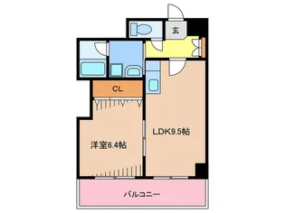 ベルドール赤間【3階】の間取り