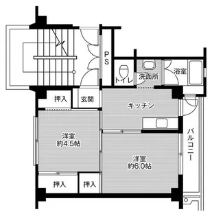 ビレッジハウス小島4号棟【1階】の間取り
