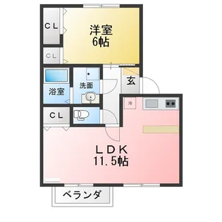 モンテ・ヴェルナ【2階】の間取り