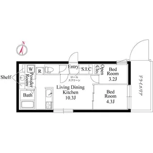 CASA PIAZZA 桜新町【1階】の間取り