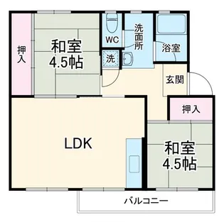 相生山住宅50棟【4階】の間取り