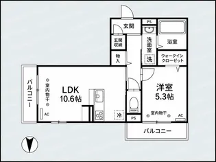 カーサコラゾン【3階】の間取り