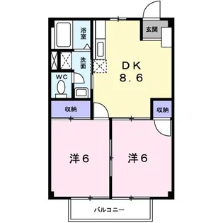 サザンウインド【1階】の間取り