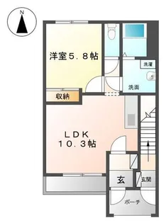 ヒルクレスト【1階】の間取り