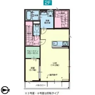 プルミエB【2階】の間取り