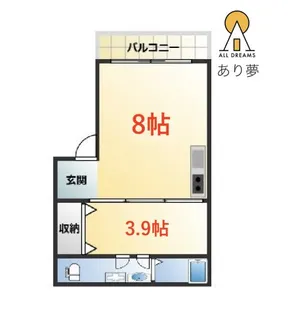 リバーサイド【1階】の間取り