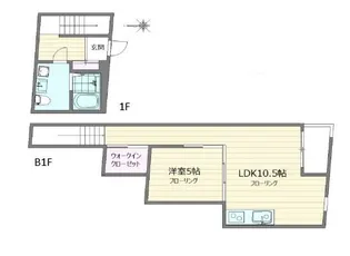 デュプレクス白山【1階】の間取り