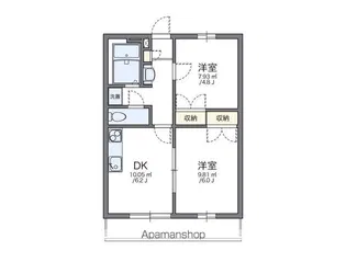 レオパレスクレストC【2階】の間取り
