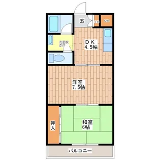 プレステージュ勝山【2階】の間取り