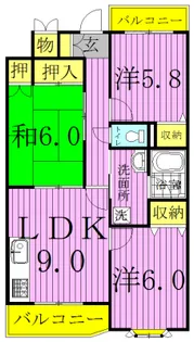ラフィーヌ・フォレ【1階】の間取り