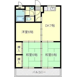 ベルコート西原台【3階】の間取り